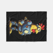 Awesome Chicken Robot For Future Animals Lovers フリースブランケット (正面(横))