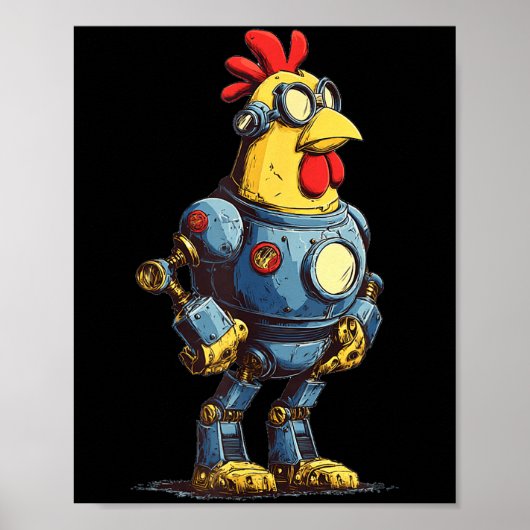 Awesome Chicken Robot For Future Animals Lovers ポスター (正面)