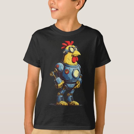 Awesome Chicken Robot For Future Animals Lovers Tシャツ (正面)