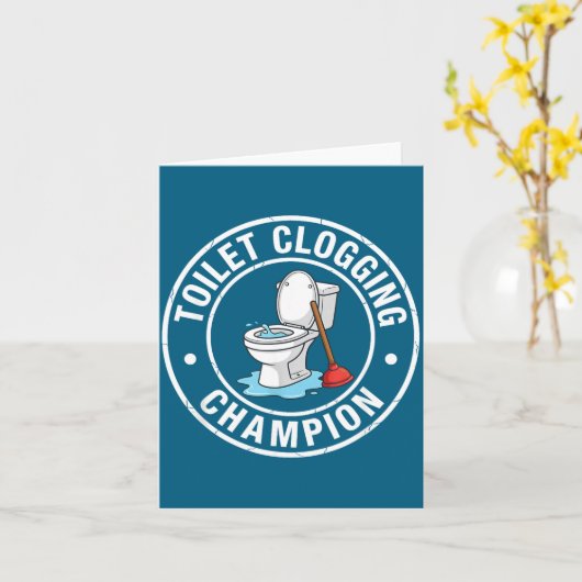 Awesome Clogging Champion Toilet カード (黄色い花)