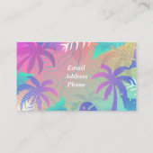 Awesome Colorful Palm Trees 名刺 (裏面)