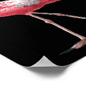 Awesome Cool Flamingo With Christmas Hat And Sungl ポスター (角)