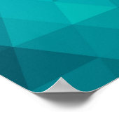 Awesome cool trendy colourful triangles pattern ポスター (角)