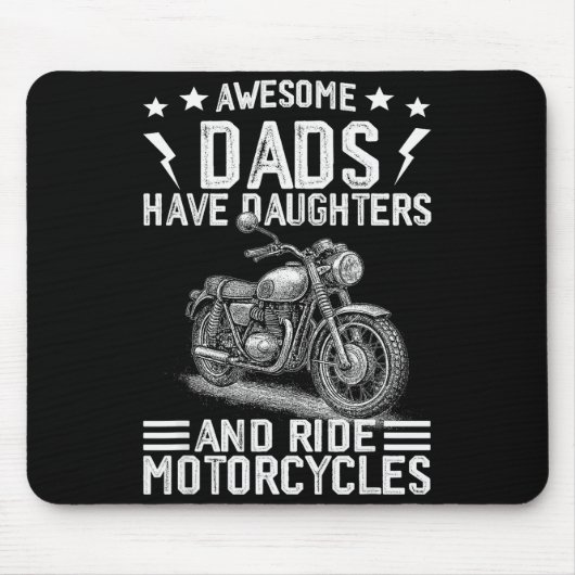 Awesome Dads Have Daughters And Ride Motorcycles F マウスパッド (正面)