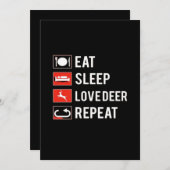 Awesome Deer Lover Creative ModerFlat Holiday Card シーズンカード (正面/裏面)