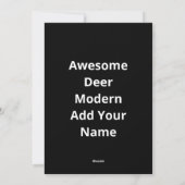 Awesome Deer Lover Creative ModerFlat Holiday Card シーズンカード (裏面)
