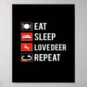 Awesome Deer Lover Creative Modern Design ポスター (正面)