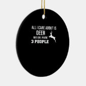 Awesome Deer Lover Minimal Retro Style Ornament セラミックオーナメント (右)