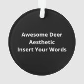 Awesome Deer Lover Trendy AesthetiAcrylic Ornament オーナメント (裏面)