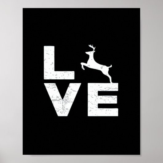 Awesome Deer Lover Trendy Aesthetic Design  ポスター (正面)