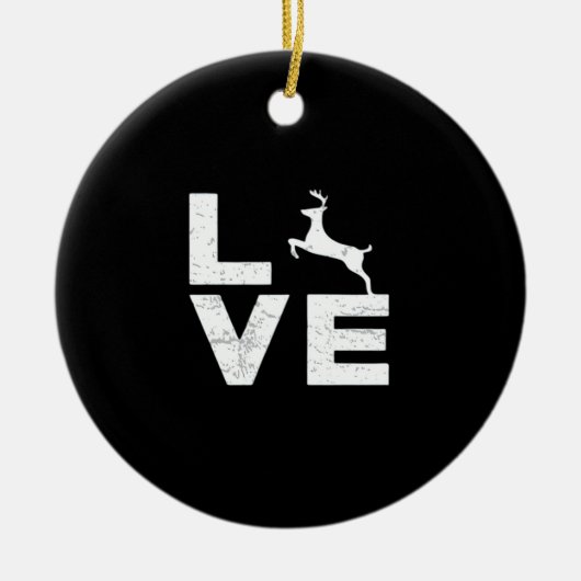 Awesome Deer Lover Trendy Aesthetic DesignOrnament セラミックオーナメント (正面)