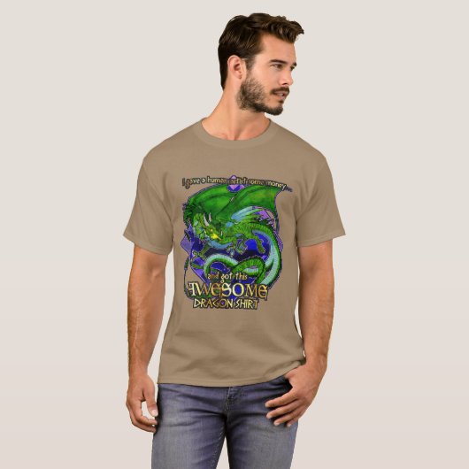 Awesome Dragon Shirt (Green) Tシャツ (正面フル)