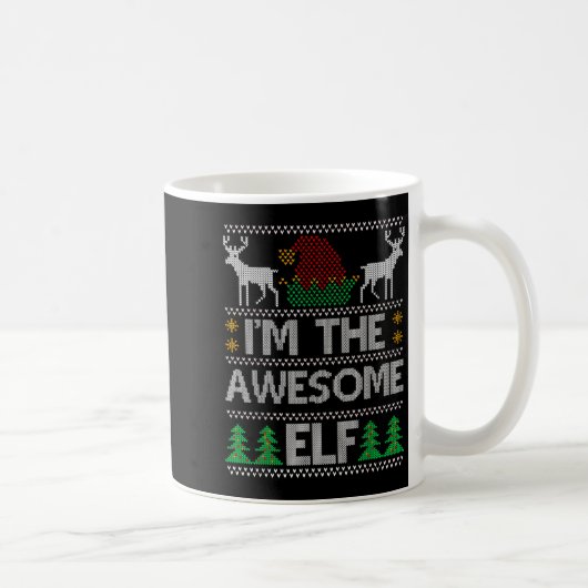 Awesome Elf Matching Family Group Christmas Party コーヒーマグカップ (右)