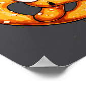 Awesome Festive Pretzel With Santa Claus Hat Costu ポスター (角)