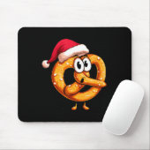Awesome Festive Pretzel With Santa Claus Hat Costu マウスパッド (マウス)