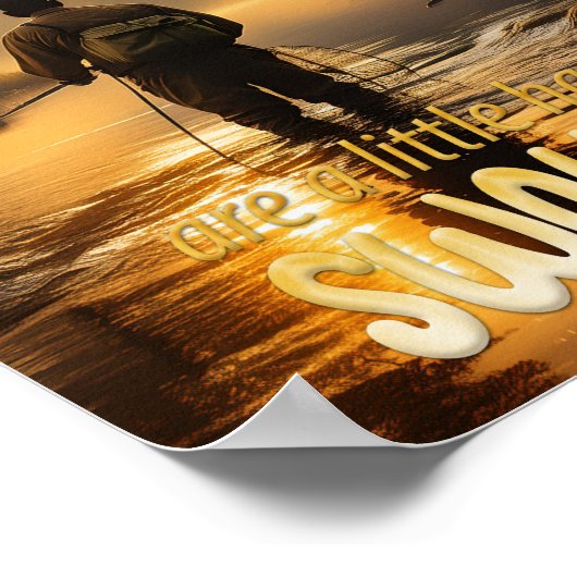 Awesome Fish Stories Fishing In A Mountain Stream ポスター (角)