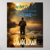 Awesome Fish Stories Fishing In A Mountain Stream ポスター (正面)