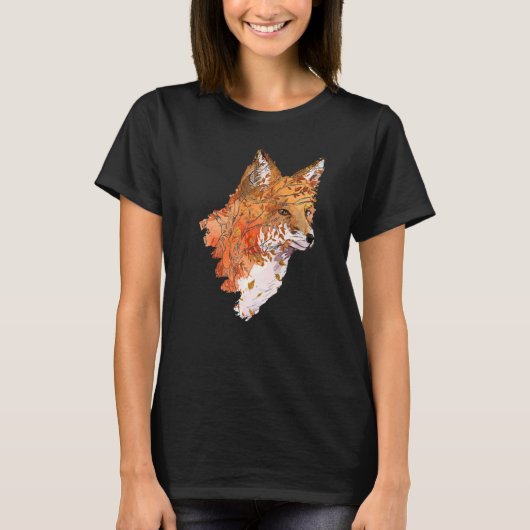 Awesome Fox   Tree Fox Wildlife  Women Men Tシャツ (正面)