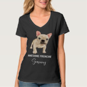 Awesome Frenchie Granny   French Bulldog Tシャツ (正面)