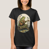 Awesome Frog Playing Guitar Frog Playing Banjo On Tシャツ (正面)