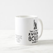 Awesome Golfer Personalized コーヒーマグカップ (正面右)