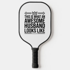 Awesome Husband Crown Typography ピックルボールラケット