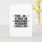 Awesome Husband Graphic Typography カード (黄色い花)