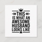 Awesome Husband Minimal Typography エンクロージャーカード (正面)