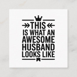 Awesome Husband Minimal Typography エンクロージャーカード