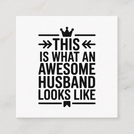 Awesome Husband Minimal Typography エンクロージャーカード (正面)