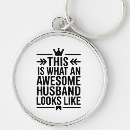 Awesome Husband Minimal Typography キーホルダー