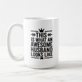 Awesome Husband Minimal Typography コーヒーマグカップ (左)