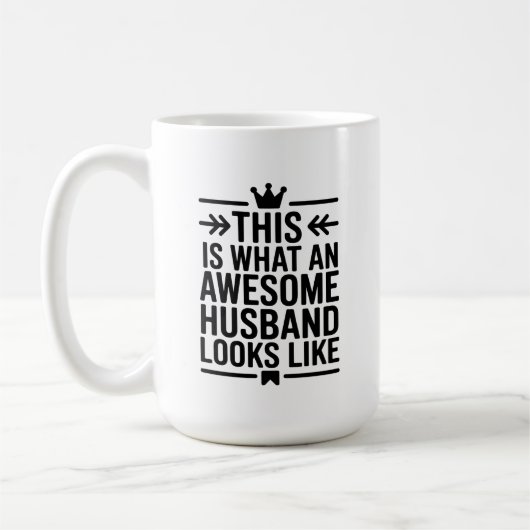 Awesome Husband Minimal Typography コーヒーマグカップ (左)