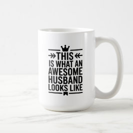 Awesome Husband Minimal Typography コーヒーマグカップ