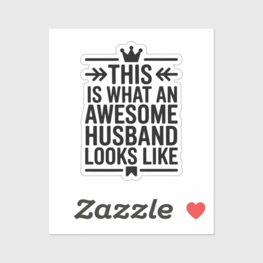 Awesome Husband Minimal Typography シール (シート)