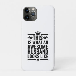 Awesome Husband Minimal Typography iPhone 11 Proケース