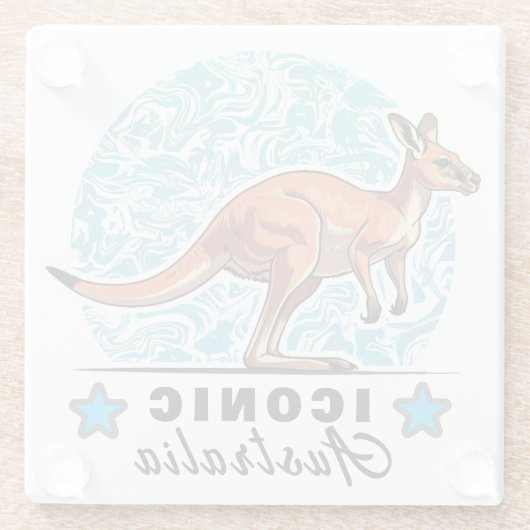 awesome kangaroo ガラスコースター (裏面)