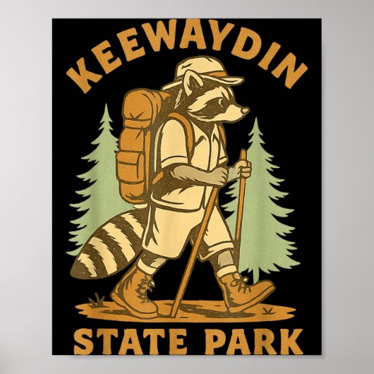 Awesome Keewaydin State Park, Ny Hiking Racoon Hik ポスター (正面)