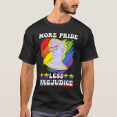 awesome lgbt pride love more pride less prejudice tシャツ (正面)