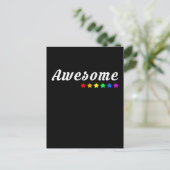 Awesome | LGBTQ+ Pride Postkarte ポストカード (スタンド正面)