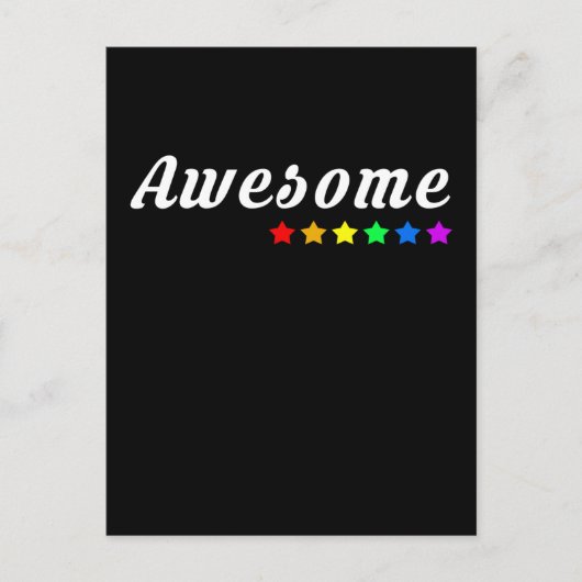 Awesome | LGBTQ+ Pride Postkarte ポストカード (正面)