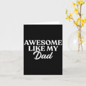 Awesome Like My Dad Shirt Son Daughter Gift From F カード (黄色い花)