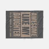 Awesome Like My Daughter Fathers Day Yes She Bough フリースブランケット (正面(横))