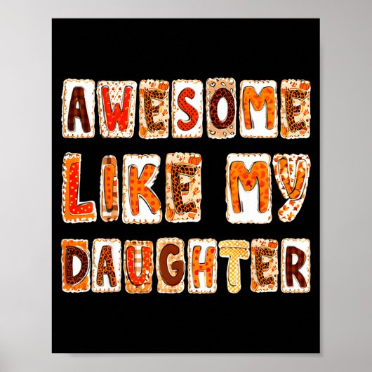 Awesome Like My Daughter For Men Dad Funny Fathers ポスター (正面)