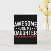 Awesome Like My Daughter Funny Dad Daddy Papa Mom  カード (黄色い花)