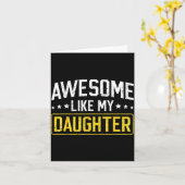 Awesome Like My Daughter Funny Dad Daddy Papa Mom カード (黄色い花)