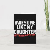 Awesome Like My Daughter Funny Dad Daddy Papa Mom  カード (正面)