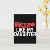 Awesome Like My Daughter Funny Dad Daddy Papa Mom  カード (黄色い花)