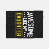 Awesome Like My Daughter Funny Dad Daddy Papa Mom フリースブランケット (正面(横))