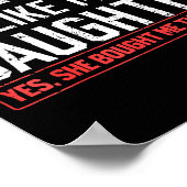 Awesome Like My Daughter Funny Dad Daddy Papa Mom  ポスター (角)